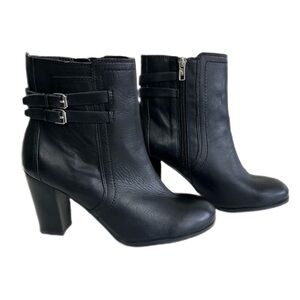 Marc Fisher | Women's Kattie  Ankle Boot Black Leather Size 7